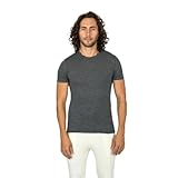 Arms of Andes AoA | Men's Alpaca Wool Hiking T-Shirt: 160 Ultralight - Relaxed Fit | Gray M