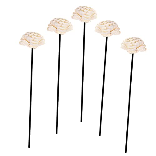 Zerodeko 5pcs Rattan Fragrance Diffuser Sticks Natural Replacement Reeds for Diffusers for Home Office Yoga Rooms and More