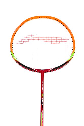 Image of Li-Ning Turbo X 90 Strung Badminton Racquet (Orange /Red, S2, 85-87 Grams, 28-30 lbs)