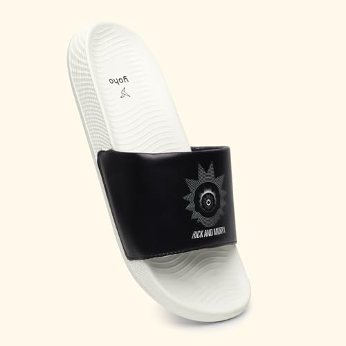 Image of YOHO Sliders for Men | Comfortable and Lightweight Slides | WB Cartoon & Comic Characters: Batman,Superman,Tom & Jerry,Rick & Morty,Big Bang Theory, Friends and Scooby Doo for Boys