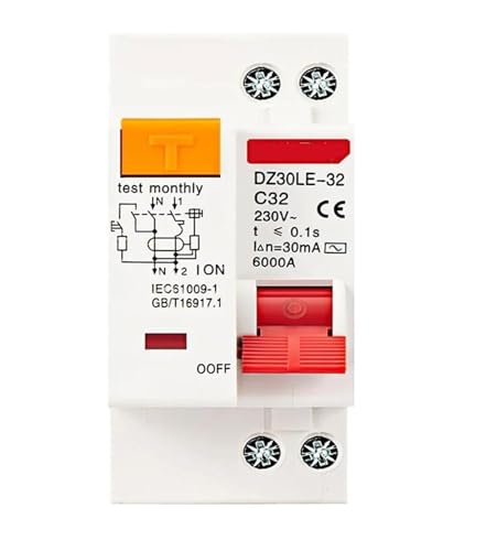 Disjoncteur différentiel protection surintensité court-circuit 32A 230V