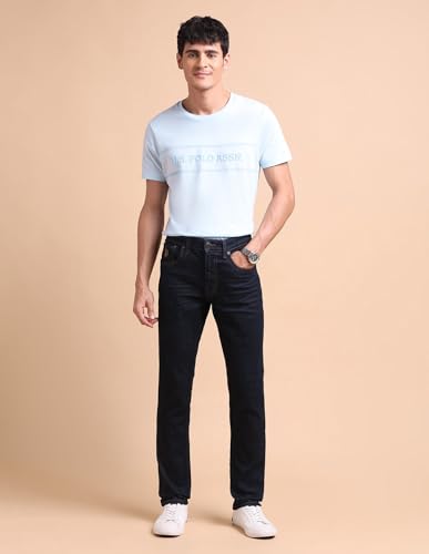 Image of U.S. Polo ASSN. Denim Jeans for Men - Slim Tapered Fit, Mens Jeans for Office & Regular Wear