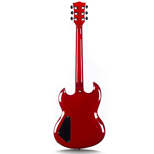 Redid RG-22 Electric Guitar Classic style Mahogany Solid Body (Red) - Image 4