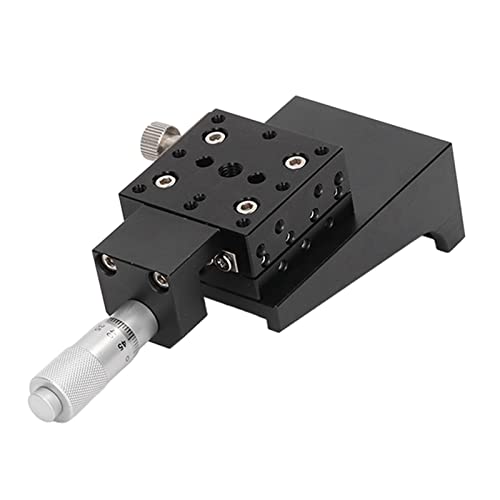 Cocoarm Étape Linéaire Manuelle en Alliage d'aluminium avec Axes Z, étape Linéaire Z avec Guide à Rouleaux Croisés, Coulissante Micrométrique 40 X 40 Mm pour équipement de Test de Machines de