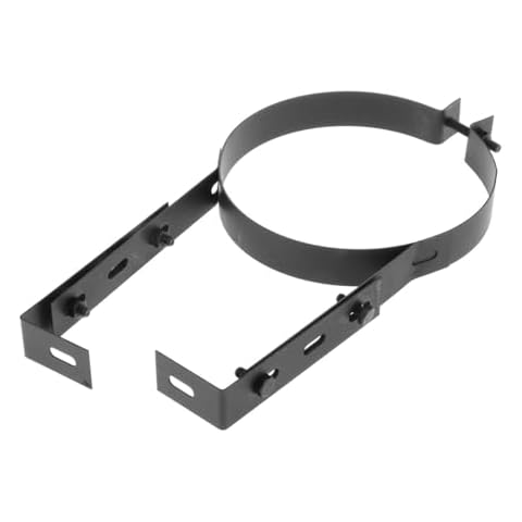 FQRDKT Chimney Pipe Holder Bracket Flue Liner Clamp Sturdy Adjustable Hanging Fixing Clip Stove Pipe Hanger Portable Accessory Stainless Steel Wall Support Cover