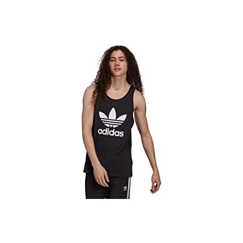 Adidas Men's Trefoil Black/White Tank Vest Cover