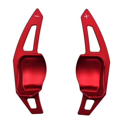 Compatible With VW For Passat B6 B7 For CC アルミ合金製ステアリングホイールシフター パドルエクステンションカバー 1組 自動車アクセサリー(Red)