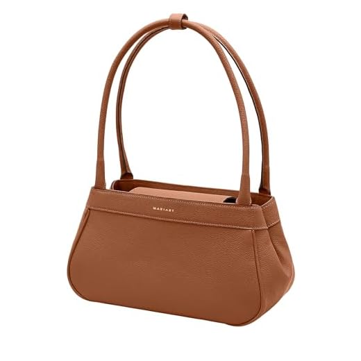 Mariart Íris Bolsa Shoulder Feminina de Couro Bovino Legítimo (Camel)