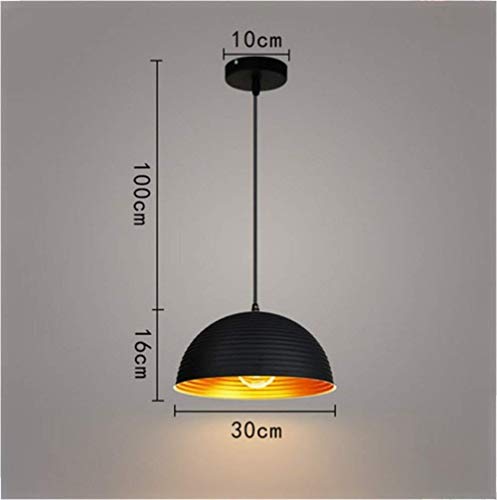 Preisvergleich Produktbild Wuyeti kronleuchter Kronleuchter Moderne minimalistische Schwarze Kappe halbrunden Kopf Kronleuchter kreative Persönlichkeit einziges Bar-Restaurant, Cafés, Deck, Bar Lichter (Size : 30 cm)