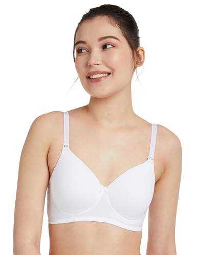 Image of Amazon Brand - Symbol Women's Cotton Stretch Padded Wire Free Medium Coverage T-Shirt Bra