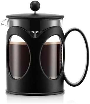 BODUM ボダム コーヒーメーカー コーヒープレス KENYA ケニア フレンチプレス コーヒーメーカー 500ml ブラック ステンレスフィルター ガラスビーカー 浸漬式 コーヒー 【正規品】 10683-01