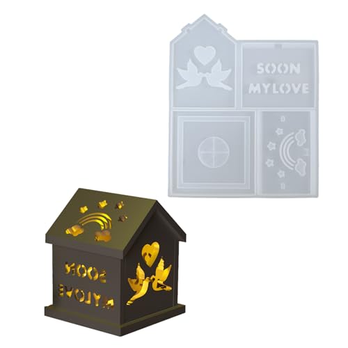 Moldes Para Bases De Velas Moldes Adornos En Forma Casa Accesorios Hacer A Mano Candelabros Creativos En Forma Casa Molde Artesanal Silicona