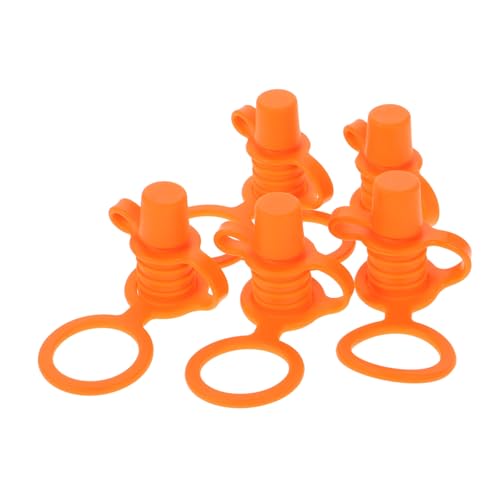 VICASKY Leakproof Silicone Water Bottle Tops for Toddlers 5 Pcs Boys and Girls Bottle Spout Adapters Sturdy Design