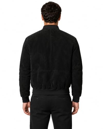 Image of REED EST. 1950 Men's Luxury Suede Leather Baseball Jacket - Premium Soft Suede with Smooth Interior Lining