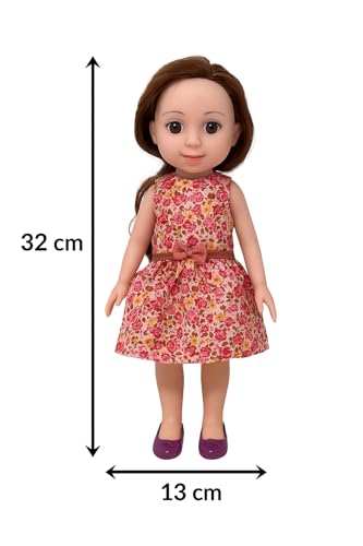 Image of Sakura Dolls for Girls with Cute Floral Dress and Movable Joints| Long Hair| Pretty Shoes| | Kids Toy Birthday Gift for Girls 3 + Years | Girl Doll Toys in Gift Box (C12)| Assorted