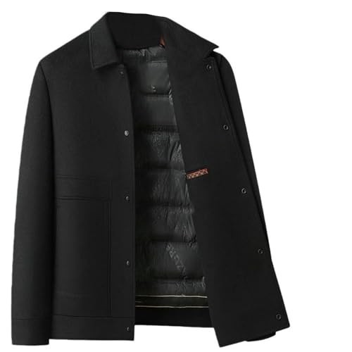 Veste en laine hommes anti-froid doublure duvet amovible
