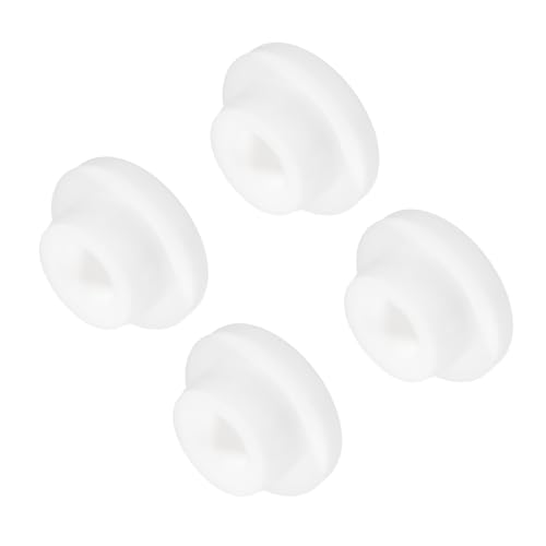 Image of MECCANIXITY 4pcs T-Shaped Silicone Plugs 23mm 15 /16 Inch Dia Snap in Plug Hole Seal Cover Round Rubber Stopper for Kitchen Rubber Bulkheads Waterproof Sealing Plugs White
