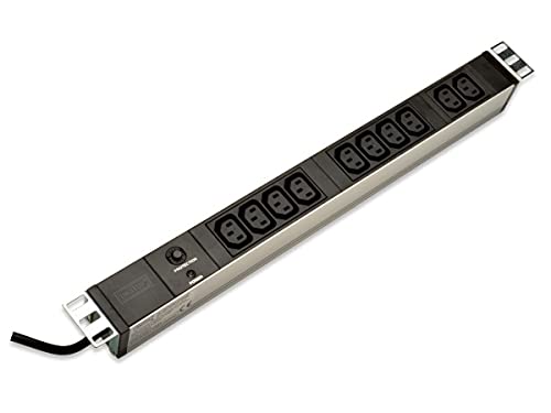 Digitus A 19-strip-6-IMP unité de Distribution d'énergie 10 Sortie(s) CA 1U Noir Cover
