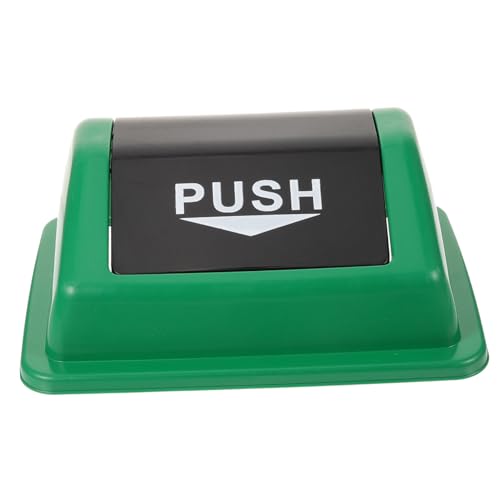 Cabilock Plastic Trash Can Cover Waste Bin Lid for Containers Lightweight Protector for Outdoor Use Suitable for Home Parks Offices More