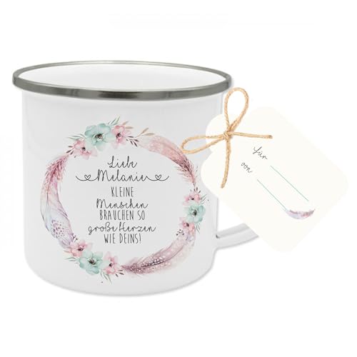 Emaille Tasse mit Spruch