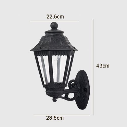 Applique murale extérieure noire E27 étanche pour jardin et terrasse