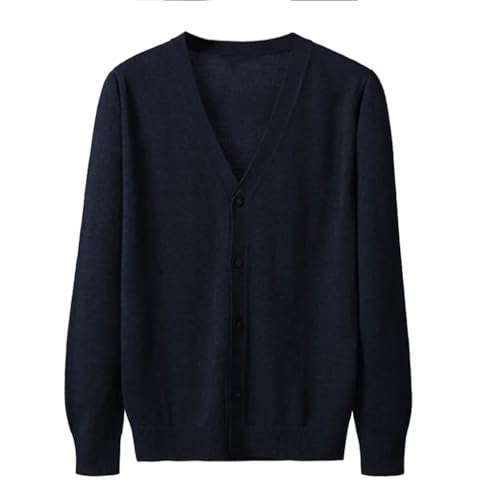 Men Cotton Thin Sweater Cardigan Mens V-Neck Single Breasted Sweaters Long Sleeve Button Fit Knitting Clothing