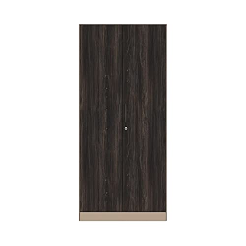 Image of Wakefit Wardrobe | 1 Year Warranty | Engineered Wood Almirah, Cupboard for Clothes Storage | 2 Door, 1 Shelf, 2 Drawers, 1 Hanging Space | Cashmere Plus - Frappe-Wyoming Maple