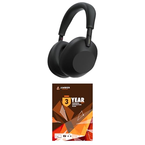 Sony WH-1000XM6-BLACK Wireless Noise Cancelling Headphones with a 3 Year Amber Protection Plan (2025)