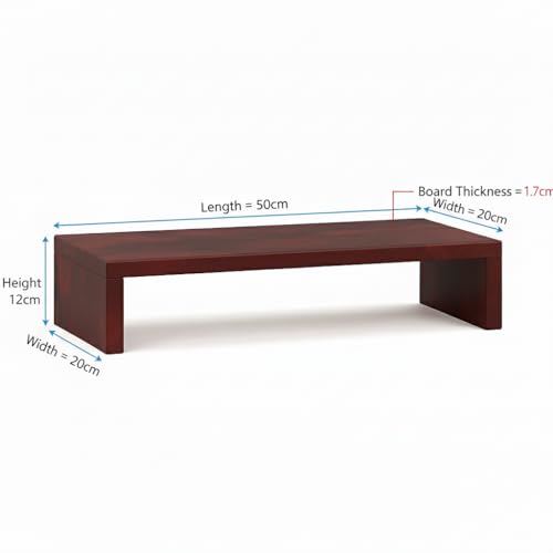 Image of flux Monitor Stand Wooden | Monitor Stand Riser | PC Stand For Desktop Table | , Non Slip, Material: Particle Board Wooden Wooden Red