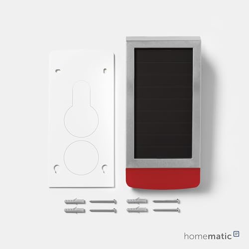 Sirena inalámbrica con panel solar Homematic IP alarma acústica y visual con push 6
