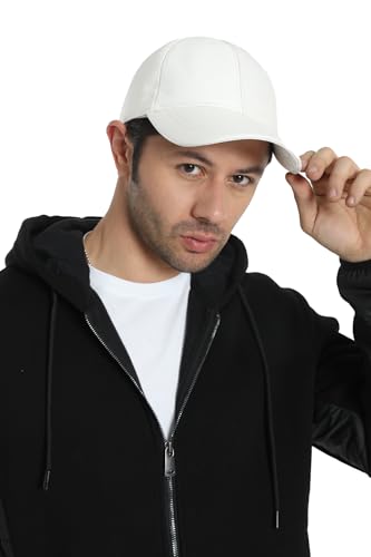 Image of Genuine Leather Unisex Baseball Cap