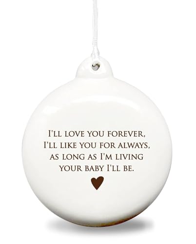 Susabella - 'As Long as I'm Living Your Baby I'll Be' - Gift for Mom, Bulb Christmas Ornament - Gift Boxed