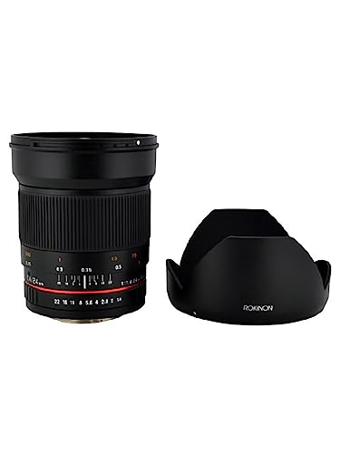 Rokinon 24mm F1.4 ED AS IF UMC Wide Angle Lens for Sony E-Mount (NEX) Cameras (RK24M-E)