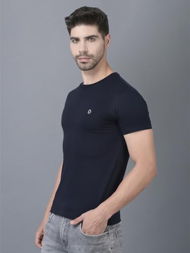 Image of Dollar Super Combed Cotton Mens Pack of 3 Solid T-Shirt