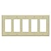 ENERLITES Decorator Light Switch or Receptacle Outlet Wall Plate, Gloss Finish, Size 5-Gang 4.50" x 10.03", Unbreakable Polycarbonate Thermoplastic, UL Listed, 8835-I, Ivory