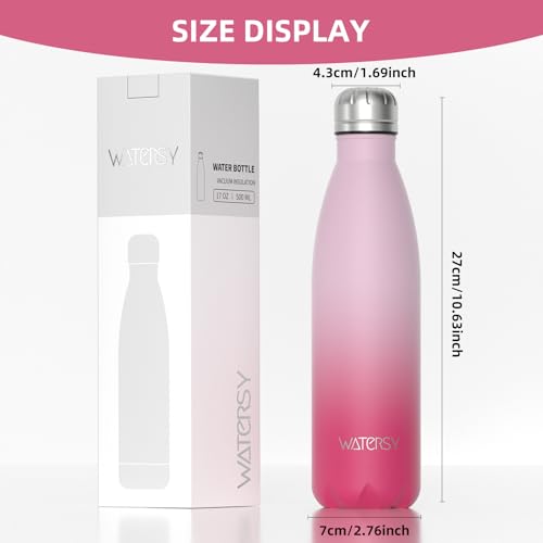 Image of WATERSY Stainless Steel water bottles,17oz /500ml Insulated Water Bottle
