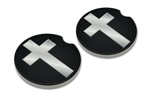 Portavasos de Cerámica Christian Cross Elektroplate 2.6" miniatura 1