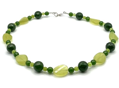 Collier jade vert et argent 925 idéal pour sublimer vos tenues chic