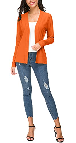 Image of EXCHIC Women's Long Sleeve Open Front Cardigan Sweater Lightweight Casual Knit Sweaters