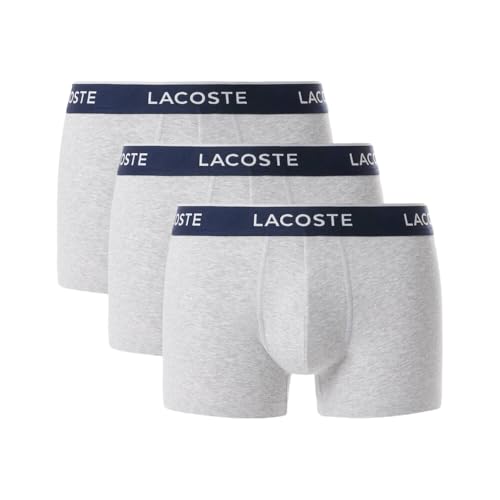 Lacoste Herren 3-Pack Strech Cotton Boxershorts, Argent Chine, XL – Ansicht 1