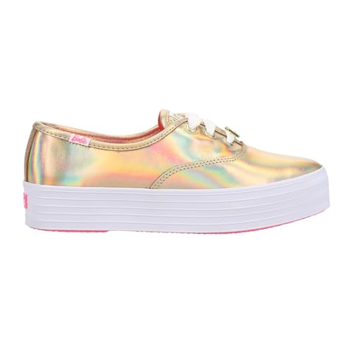 Keds Womens X Point Striped Canvas Lace Up Sneakers Shoes Casual - Black, White