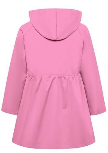 Image of Betusline Girl's Single Breasted Trench Coat Hooded Dress Coat Outerwear, 2-14 Years