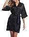 ABC-STAR Womens Short Satin Kimono Robe for Wedding Bridal Party Bridesmaid Robe