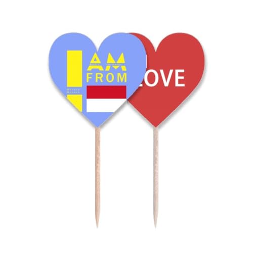 I Am from Monaco Art Deco - Palillo de dientes con diseño de corazón