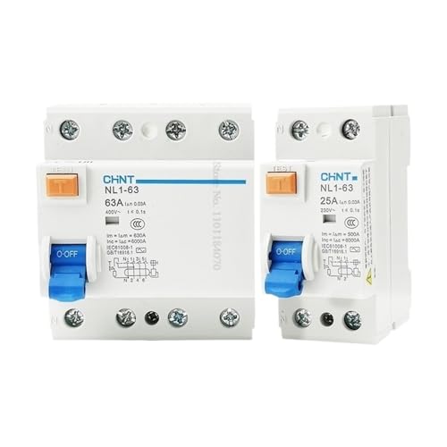 RCCB RCD 30mA disjoncteur différentiel NL1-63 1P+N 25A pour la protection domestique