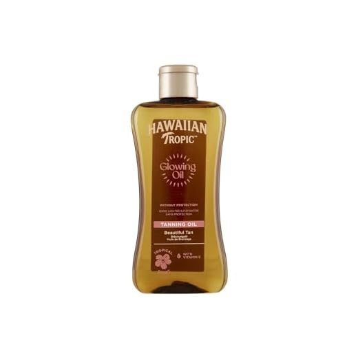 Hawaiian Tropic Aceite Solar SPF 0 - Aceite Bronceador Solar Sin Protección, acelerador del bronceado Fragancia Tropical - 200 ml (Paquete de 1)