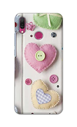Image of PRINTFIDAA Heart Shape Hard Back Cover for Huawei Y9 (2019), JKM-LX1, JKM-LX2, JKM-LX3, JKM-AL00 /JKM-TL00 Back Cover -(P6) KAT1010