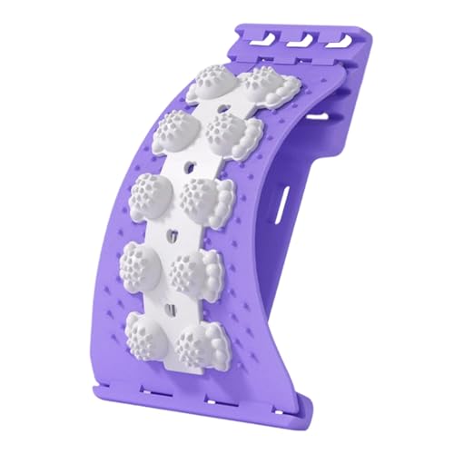 Dispositivo de agrietamiento de espalda | Tabla masajeadora de tracción con nodos, estirador lumbar ajustable de 4 niveles, para gimnasio, hogar, tejido ortopédico, relajación, alineación de la