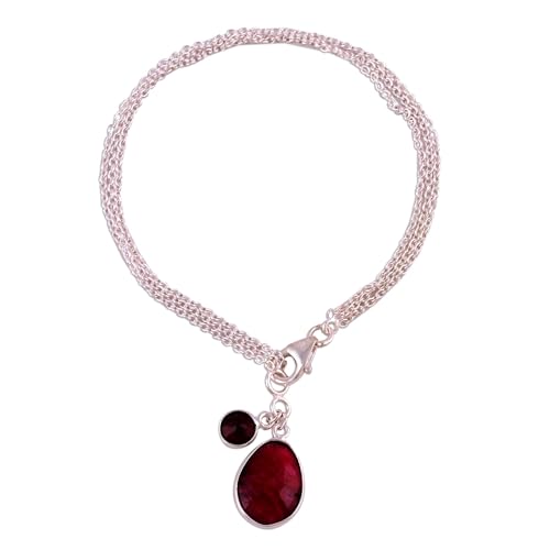 NOVICA Artisan Handmade Ruby Garnet...