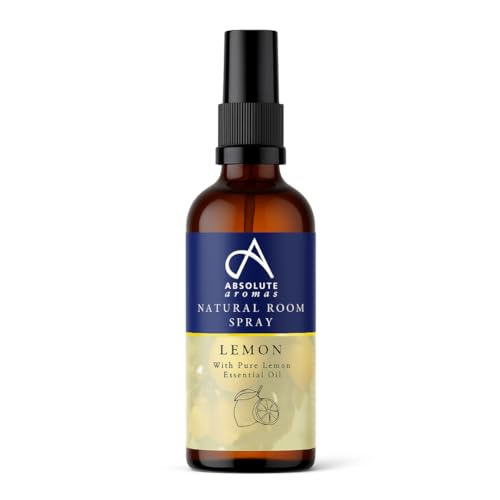 Absolute Aromas Natural Lemon Room Spray with Pure Lemon Essential Oil - A Wonderfully Zesty and Deliciously Fresh aroma - 100% Pure, Natural, Vegan, Undiluted and Cruelty-Free